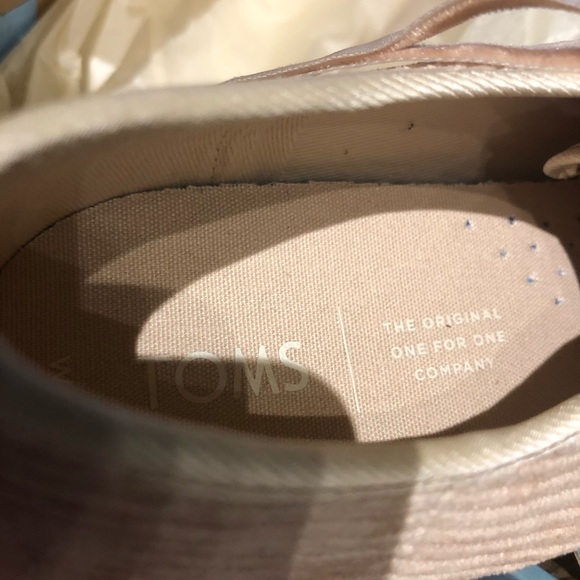 Nib TOMS Carmel Oxford Tan Corduroy shoes 9.5 - Picture 7 of 7
